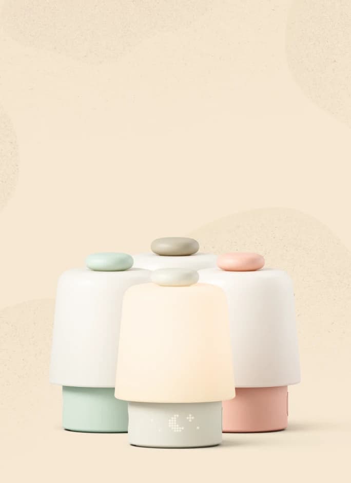 Hatch Baby mint, peach, greige, and putty colorways grouped together