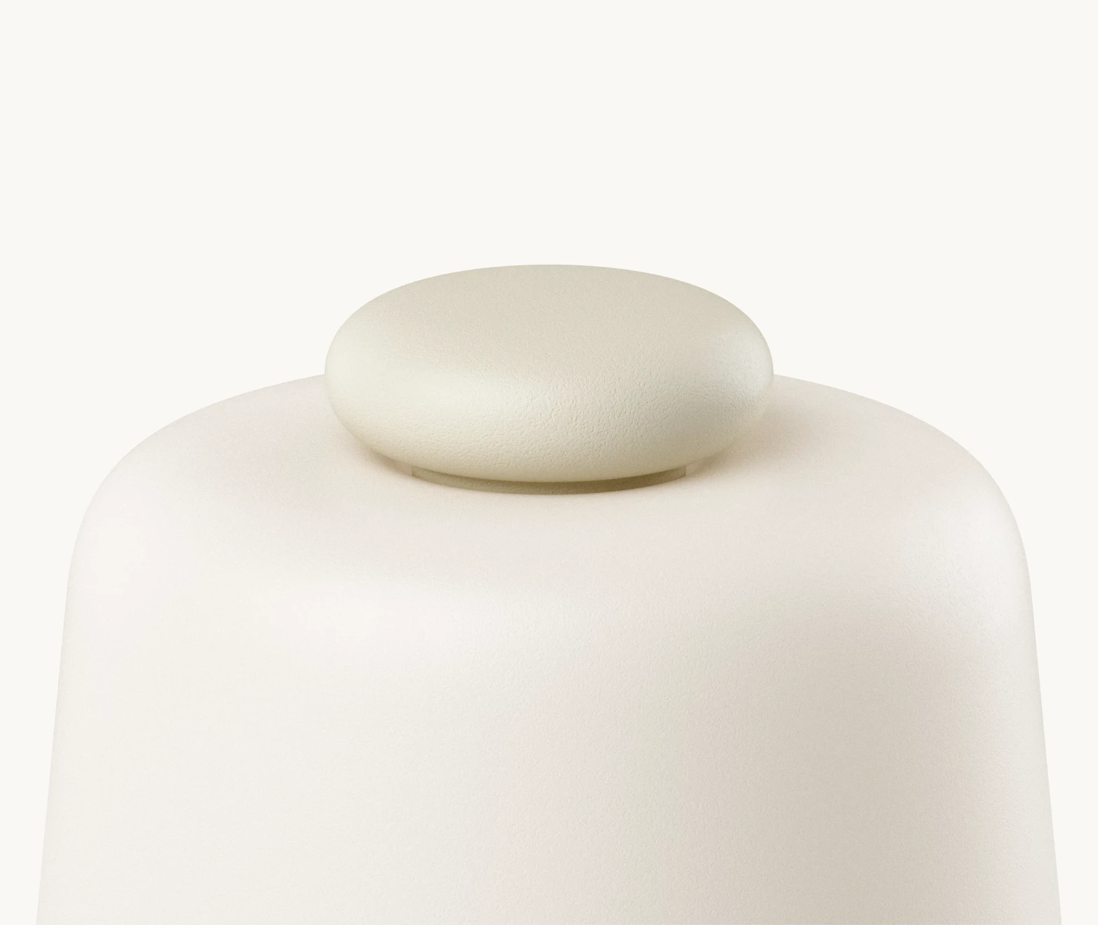 Closeup of Hatch Baby putty colorway top button