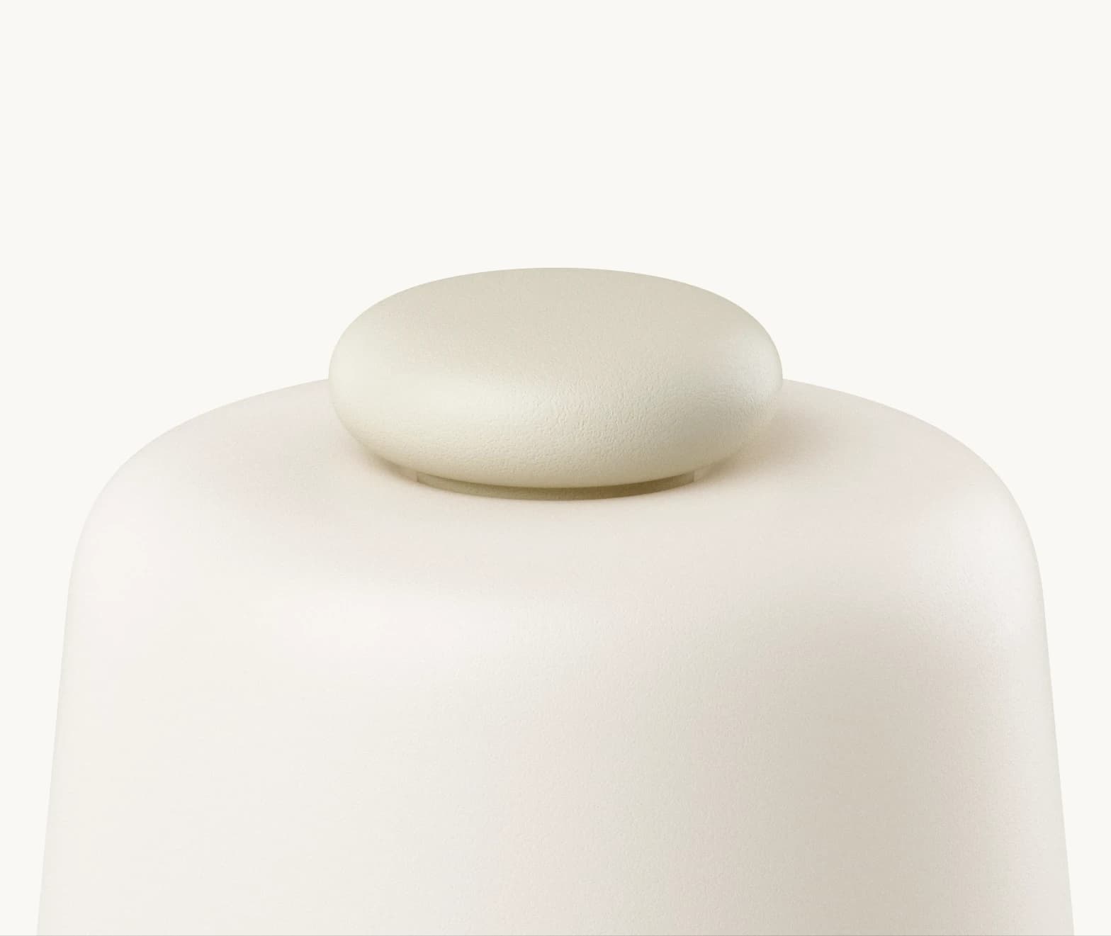 Closeup of Hatch Baby putty colorway top button