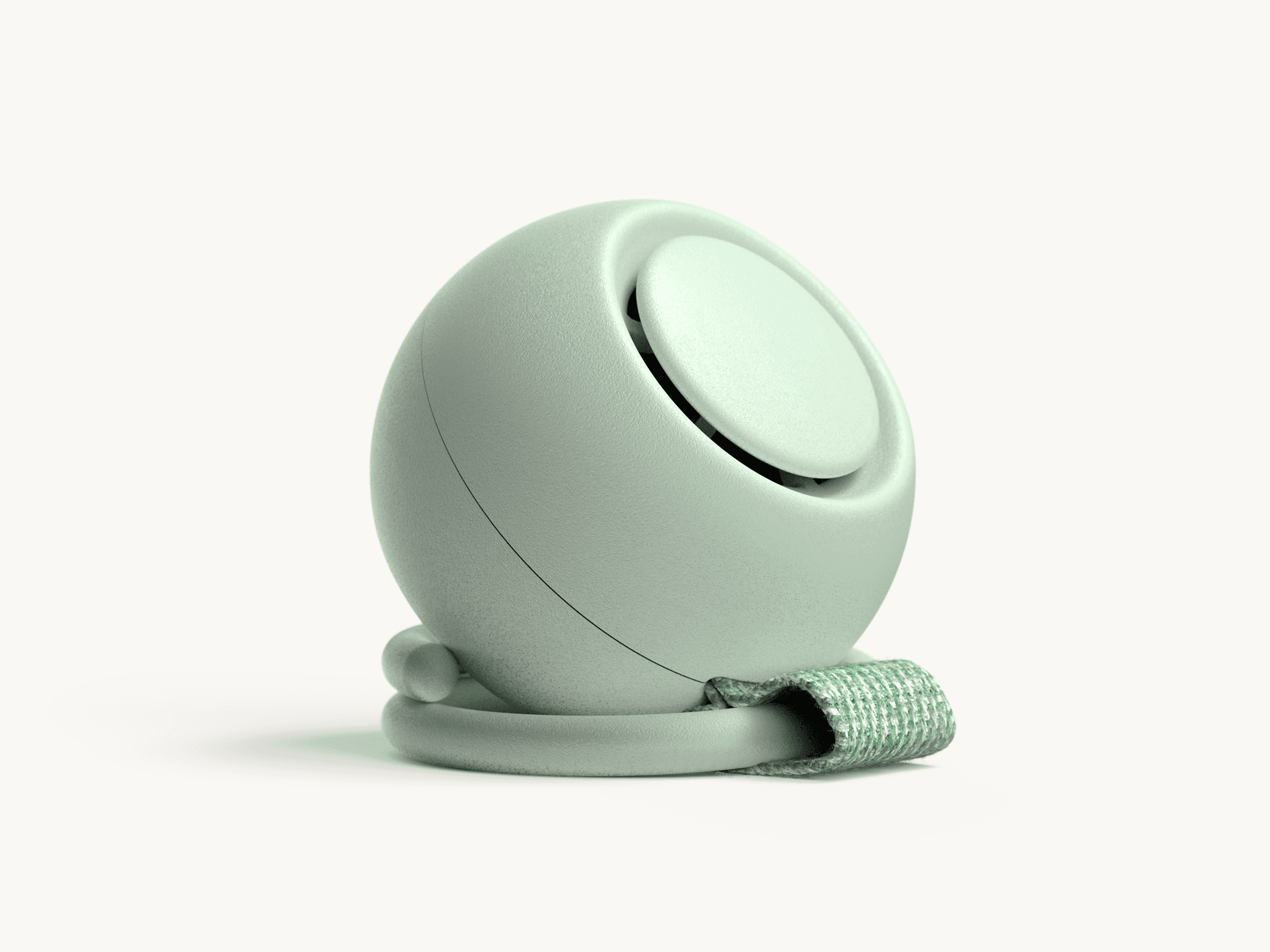 Hatch Go mint colorway sitting on included ring in display mode