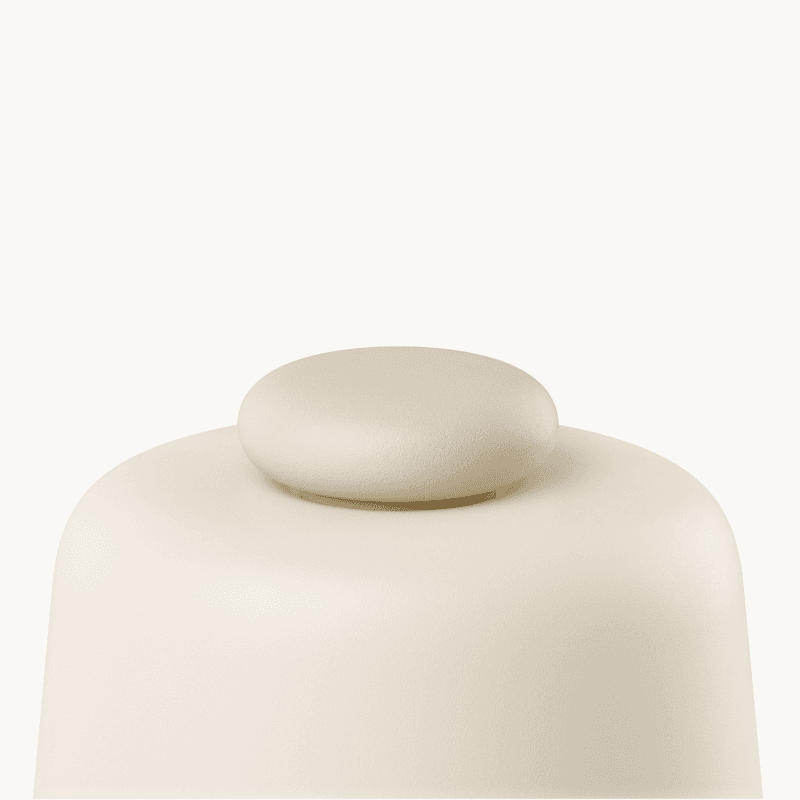 Closeup of Hatch Baby's round top button