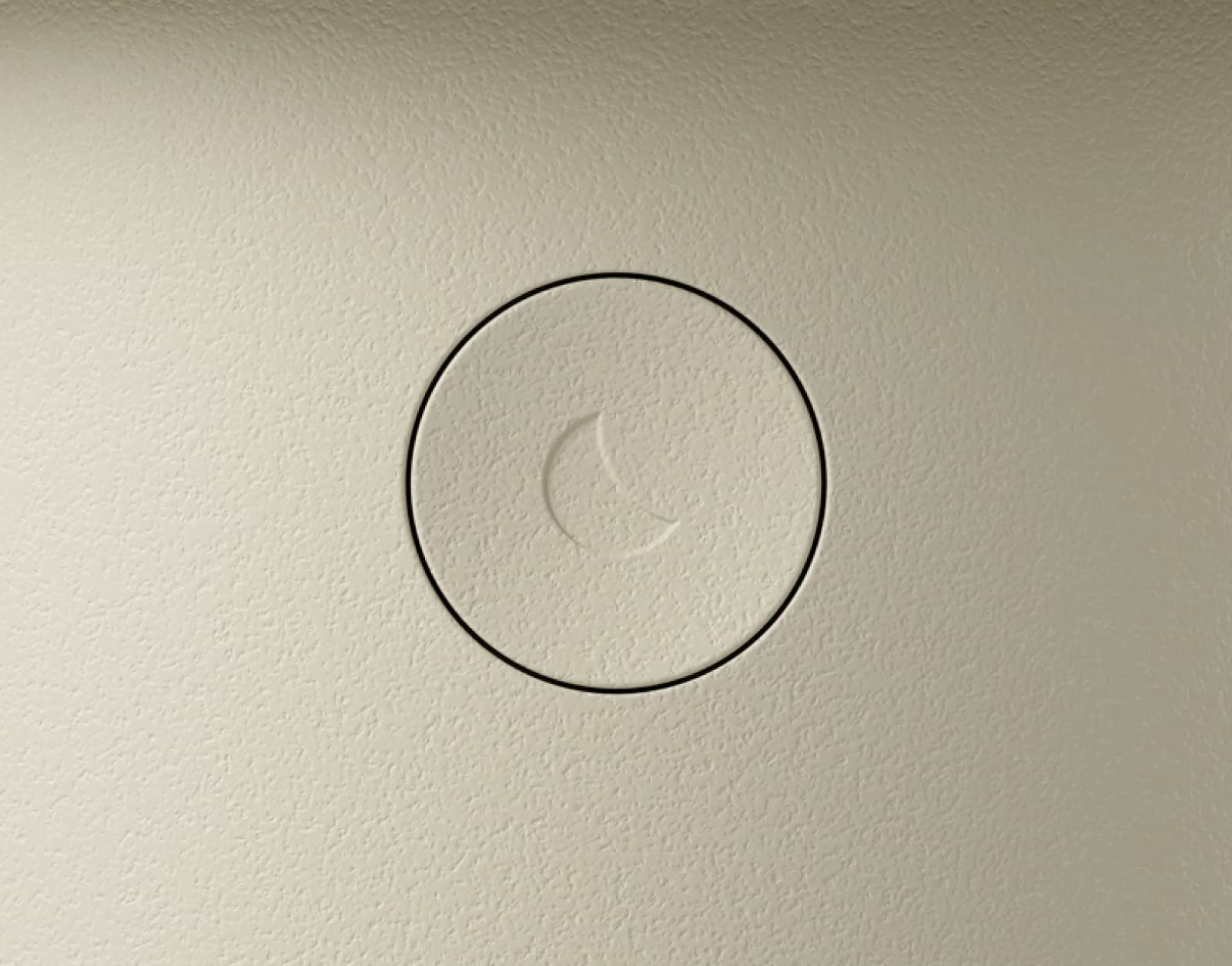 Closeup of sleep button on Hatch Baby Beechwood